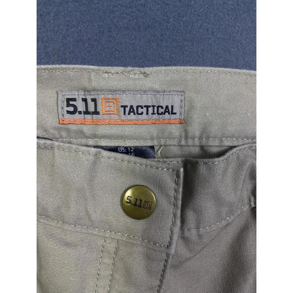 5.11 Tactical Pants Womens Size 12 Long Khaki Cotton Canvas Cargo 64358 Workwear - Picture 6 of 16